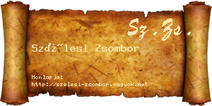 Szélesi Zsombor névjegykártya